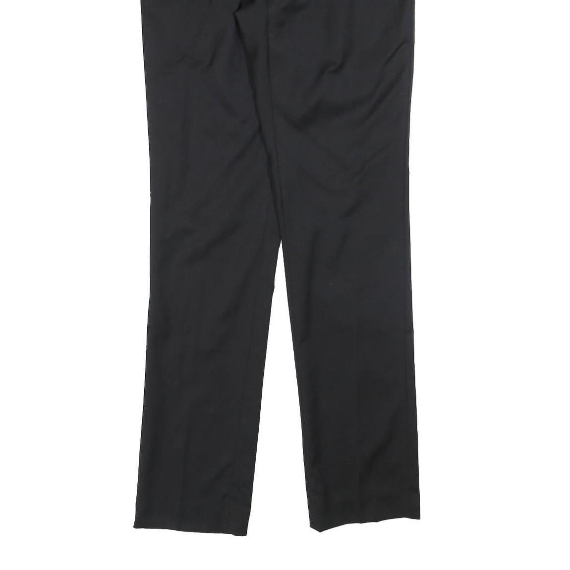 VERSACE FOR H&M Womens Wool Black Slim Straight Trousers W30 L32 Formal