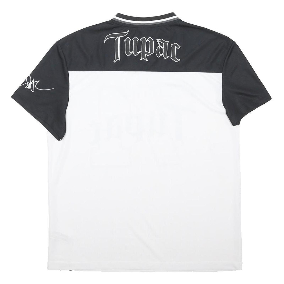 2PAC Mens Black & White Tupac Graphic T-Shirt M Short Sleeve V-Neck Rap Hip Hop