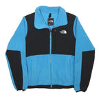 THE NORTH FACE Womens Blue & Black Zip Fleece Jacket S Polyester Outdoor Warm