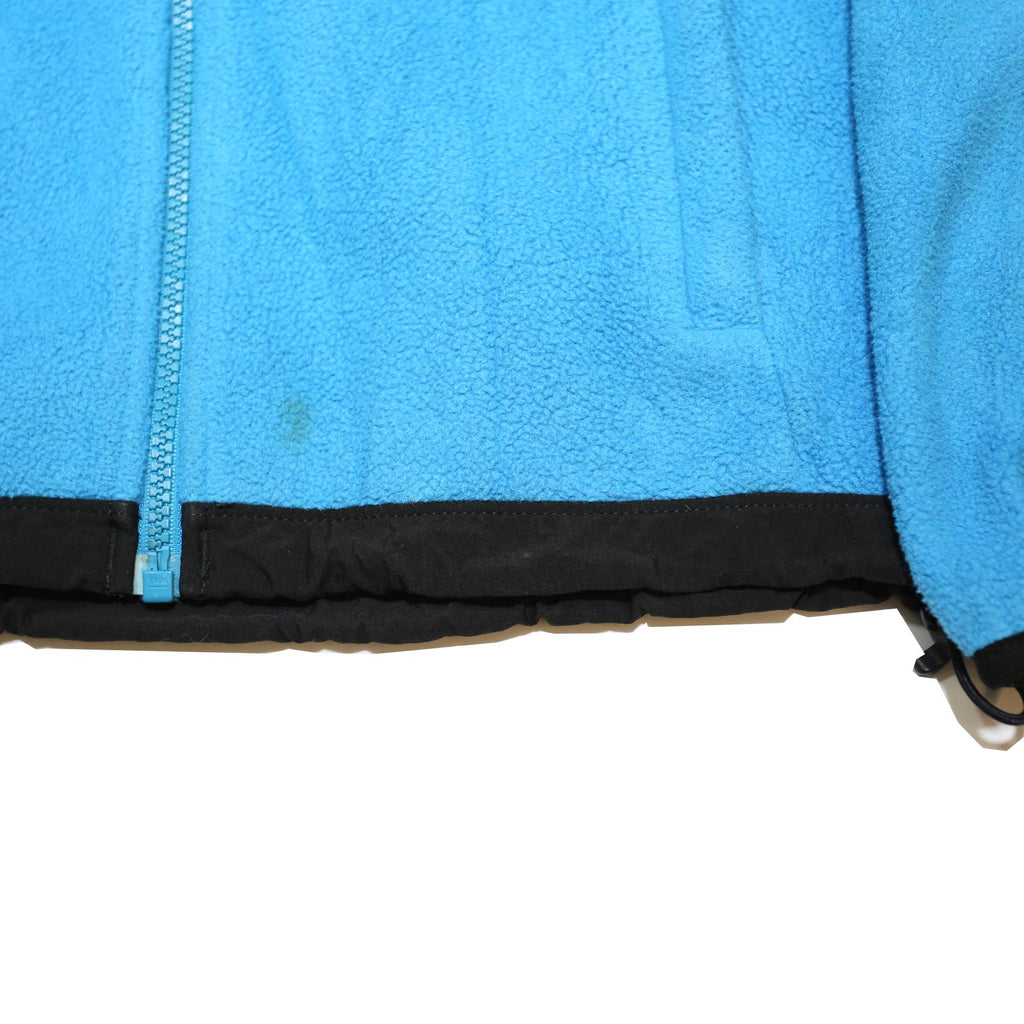 THE NORTH FACE Womens Blue & Black Zip Fleece Jacket S Polyester Outdoor Warm