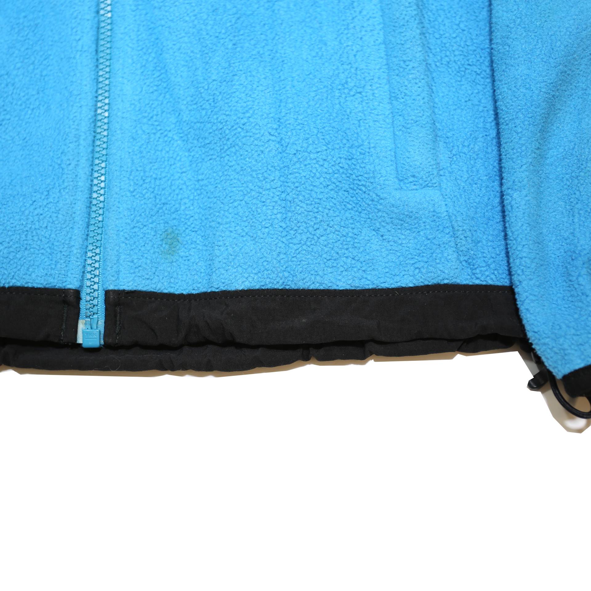 THE NORTH FACE Womens Blue & Black Zip Fleece Jacket S Polyester Outdoor Warm