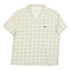 CALVIN KLEIN JEANS Womens Beige Check Shirt M Cotton Blend Casual Lightweight