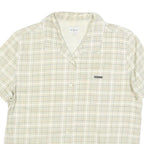 CALVIN KLEIN JEANS Womens Beige Check Shirt M Cotton Blend Casual Lightweight