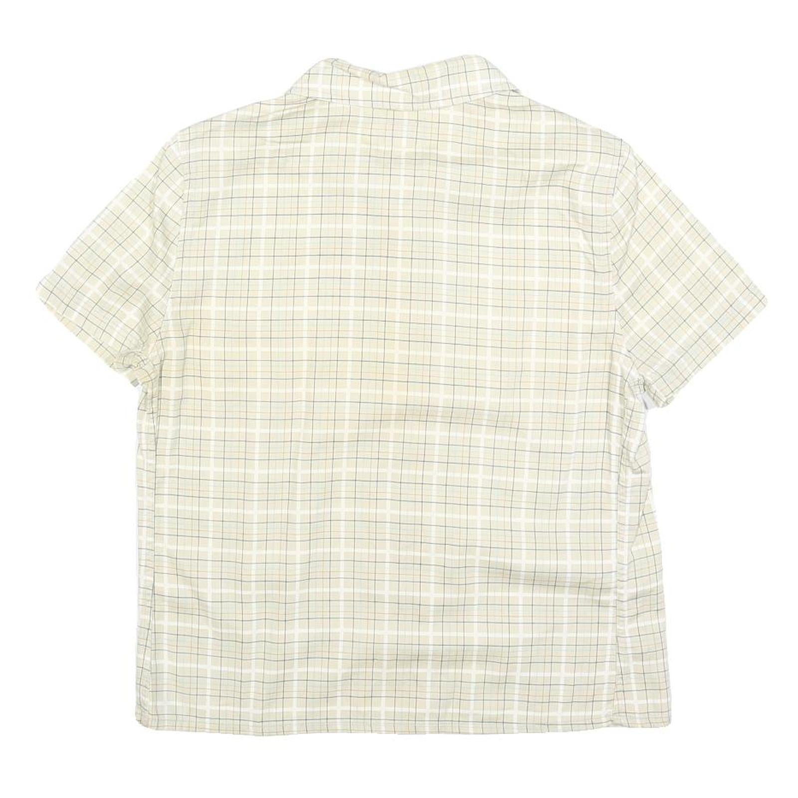 CALVIN KLEIN JEANS Womens Beige Check Shirt M Cotton Blend Casual Lightweight