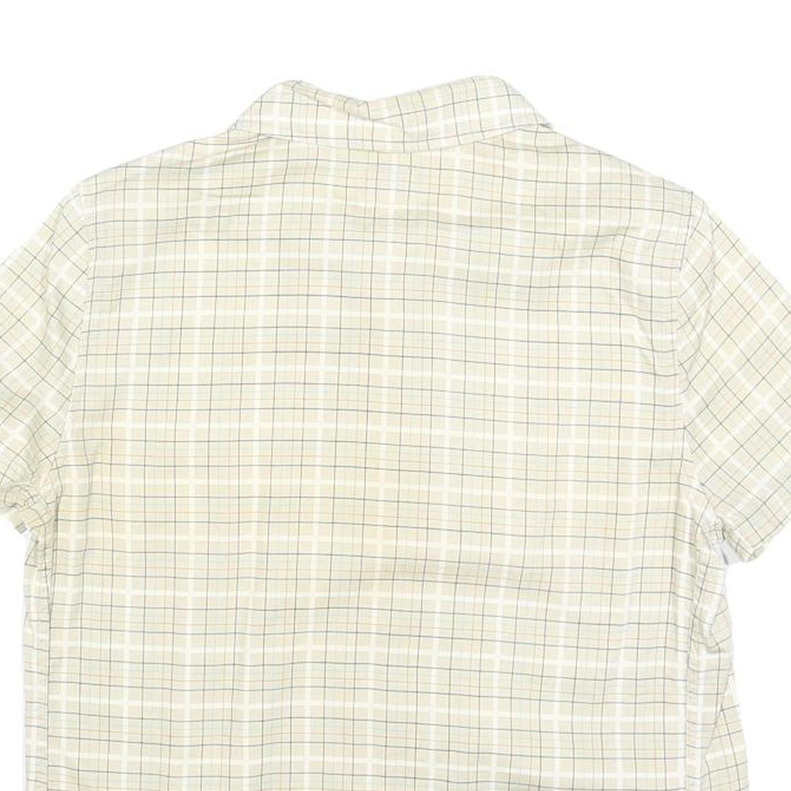CALVIN KLEIN JEANS Womens Beige Check Shirt M Cotton Blend Casual Lightweight