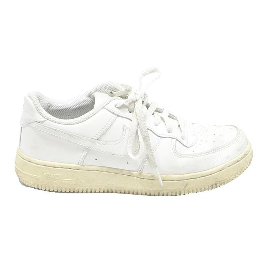 NIKE Boys Lace-Up Trainers Synthetic White UK 2.5 Comfortable Casual Footwear