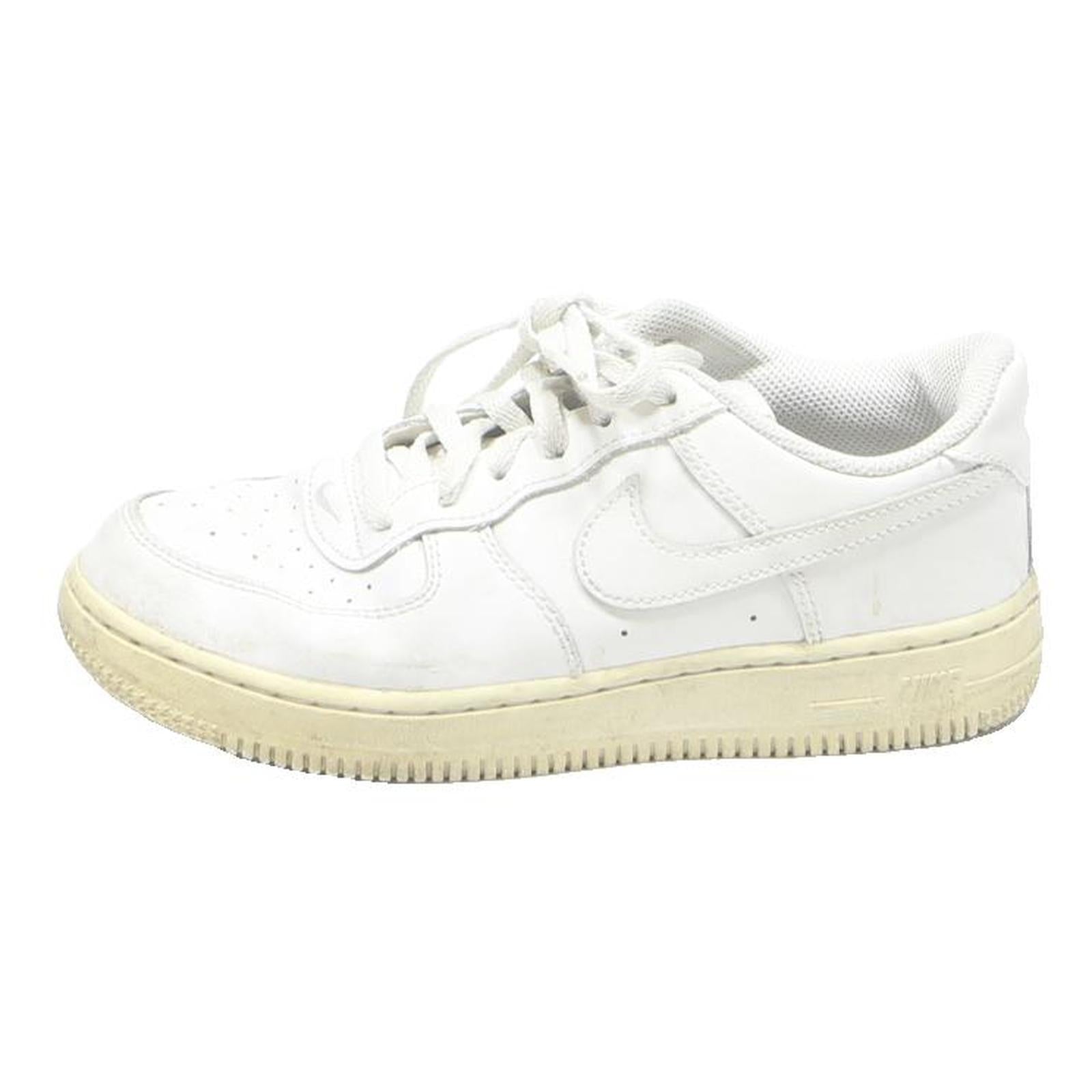 NIKE Boys Lace-Up Trainers Synthetic White UK 2.5 Comfortable Casual Footwear