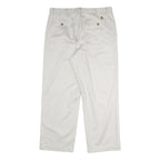 TOMMY HILFIGER Mens White Classic Straight Cotton Trousers W38 L30 Casual