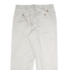 TOMMY HILFIGER Mens White Classic Straight Cotton Trousers W38 L30 Casual