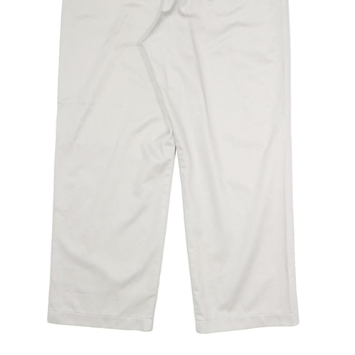 TOMMY HILFIGER Mens White Classic Straight Cotton Trousers W38 L30 Casual