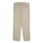CARHARTT Mens Jeans Beige Relaxed Straight Denim W32 L30 Workwear Utility