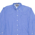 TOMMY HILFIGER Golf Mens Plain Shirt Blue Long Sleeve M