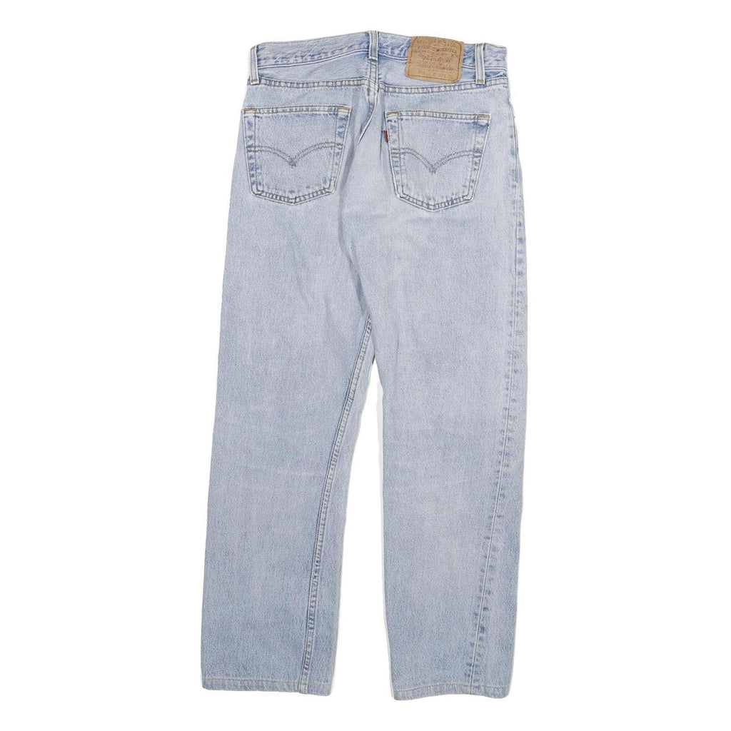 LEVI'S 501 Womens Jeans Blue Regular Straight Denim Light W28 L26 Classic Button