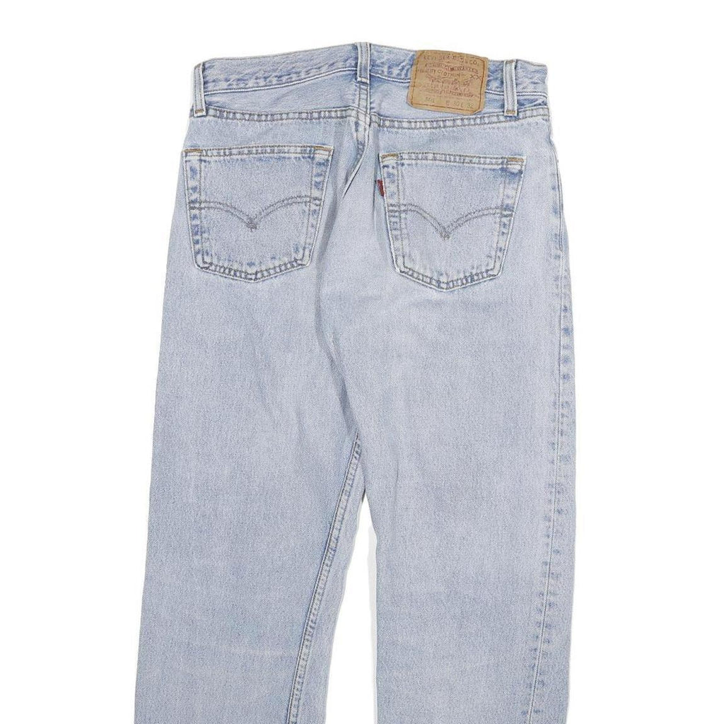 LEVI'S 501 Womens Jeans Blue Regular Straight Denim Light W28 L26 Classic Button
