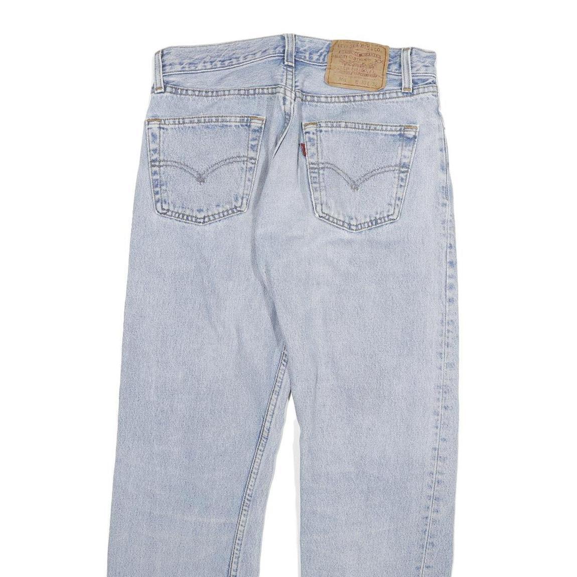 LEVI'S 501 Womens Jeans Blue Regular Straight Denim Light W28 L26 Classic Button