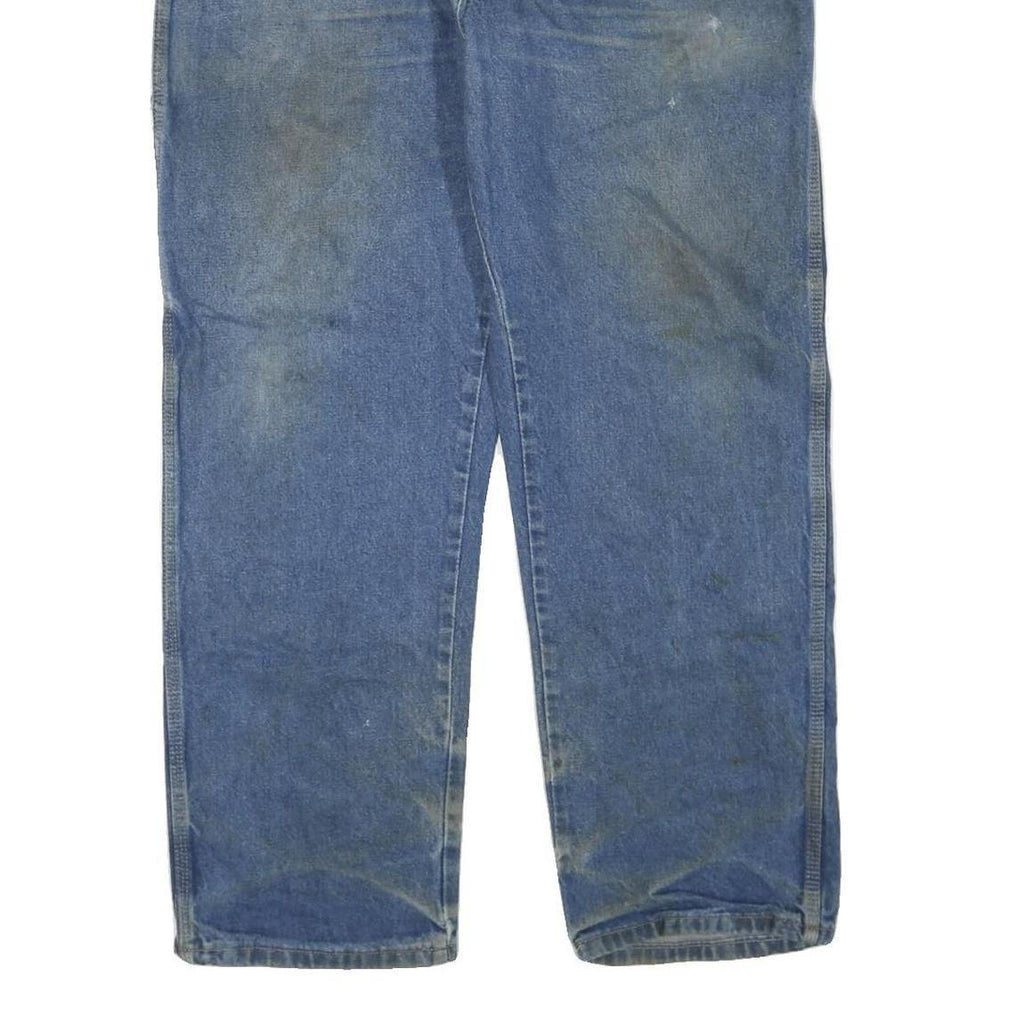 CARHARTT Mens Blue Regular Straight Denim W36 L30 Workwear Zip Closure Jeans