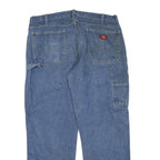 CARHARTT Mens Blue Regular Straight Denim W36 L30 Workwear Zip Closure Jeans