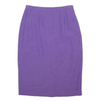 MONSOON Womens Purple Pencil Knee Length Linen Blend Skirt UK 10 Elegant
