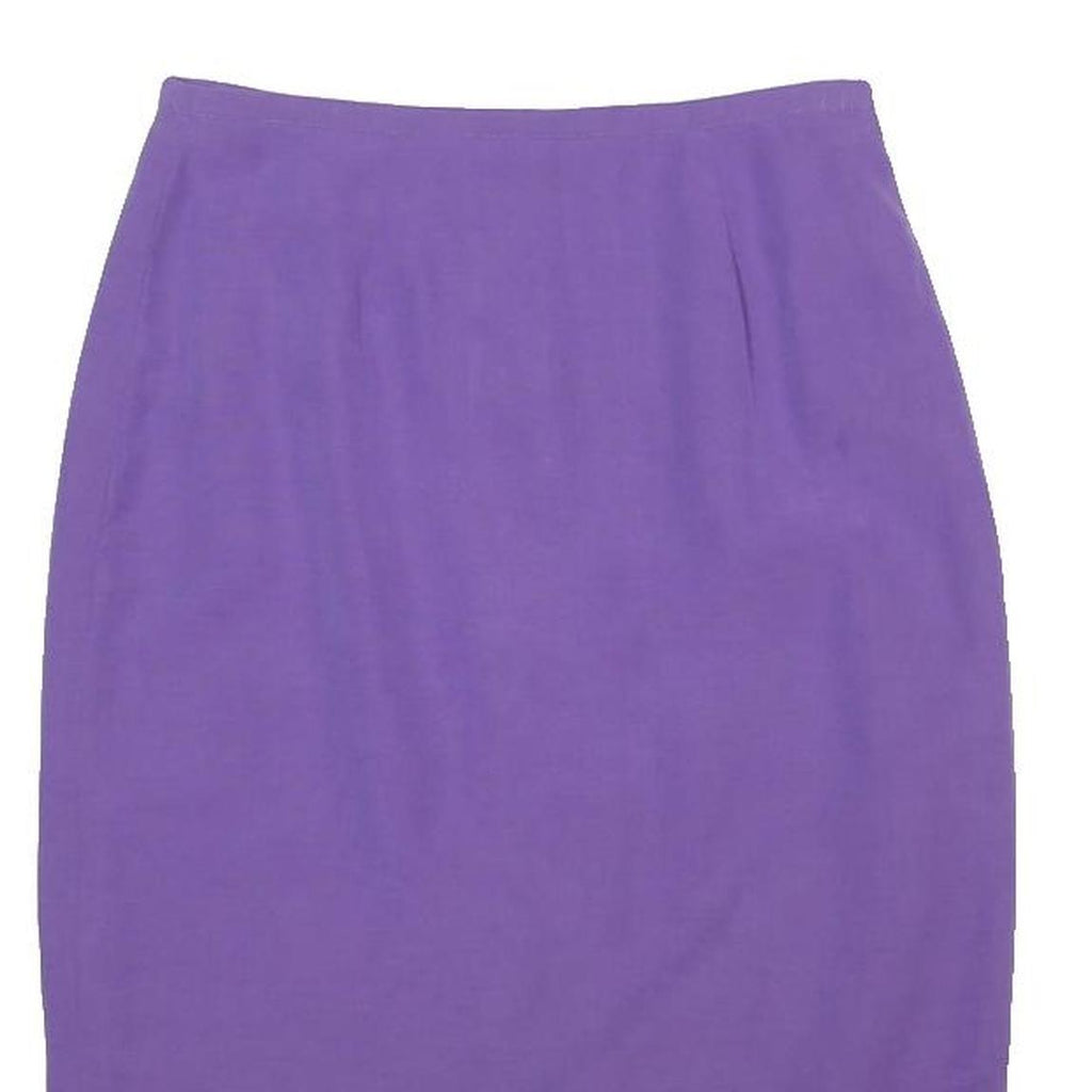 MONSOON Womens Purple Pencil Knee Length Linen Blend Skirt UK 10 Elegant