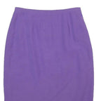 MONSOON Womens Purple Pencil Knee Length Linen Blend Skirt UK 10 Elegant