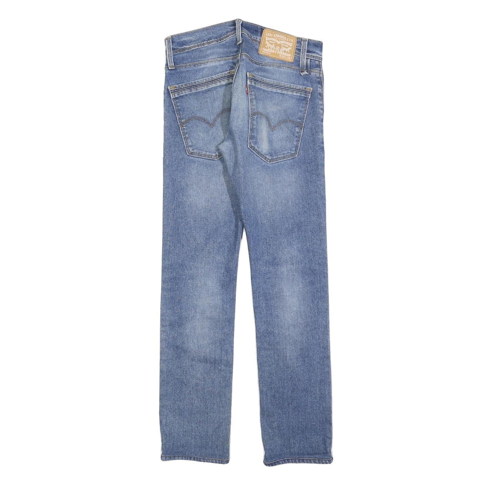 LEVI'S Mens Jeans Blue Slim Skinny Denim Light W28 L26 Classic Cotton Blend Zip