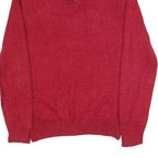 CHAPS Mens Red Pullover Plain Crew Neck Basic Knit Jumper M Cotton Blend