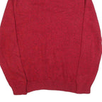 CHAPS Mens Red Pullover Plain Crew Neck Basic Knit Jumper M Cotton Blend