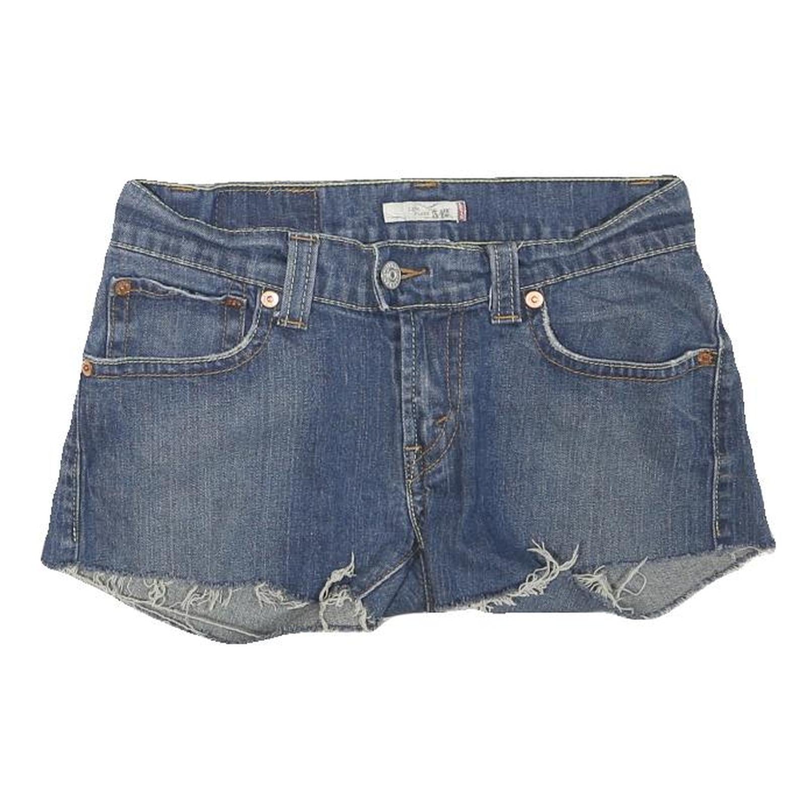 LEVI'S Womens Denim Blue Cut-Off Shorts L W32 Casual Summer Raw Hem