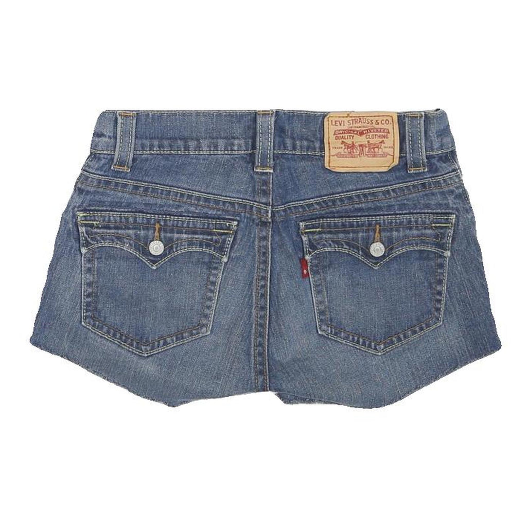 LEVI'S Womens Denim Blue Cut-Off Shorts L W32 Casual Summer Raw Hem