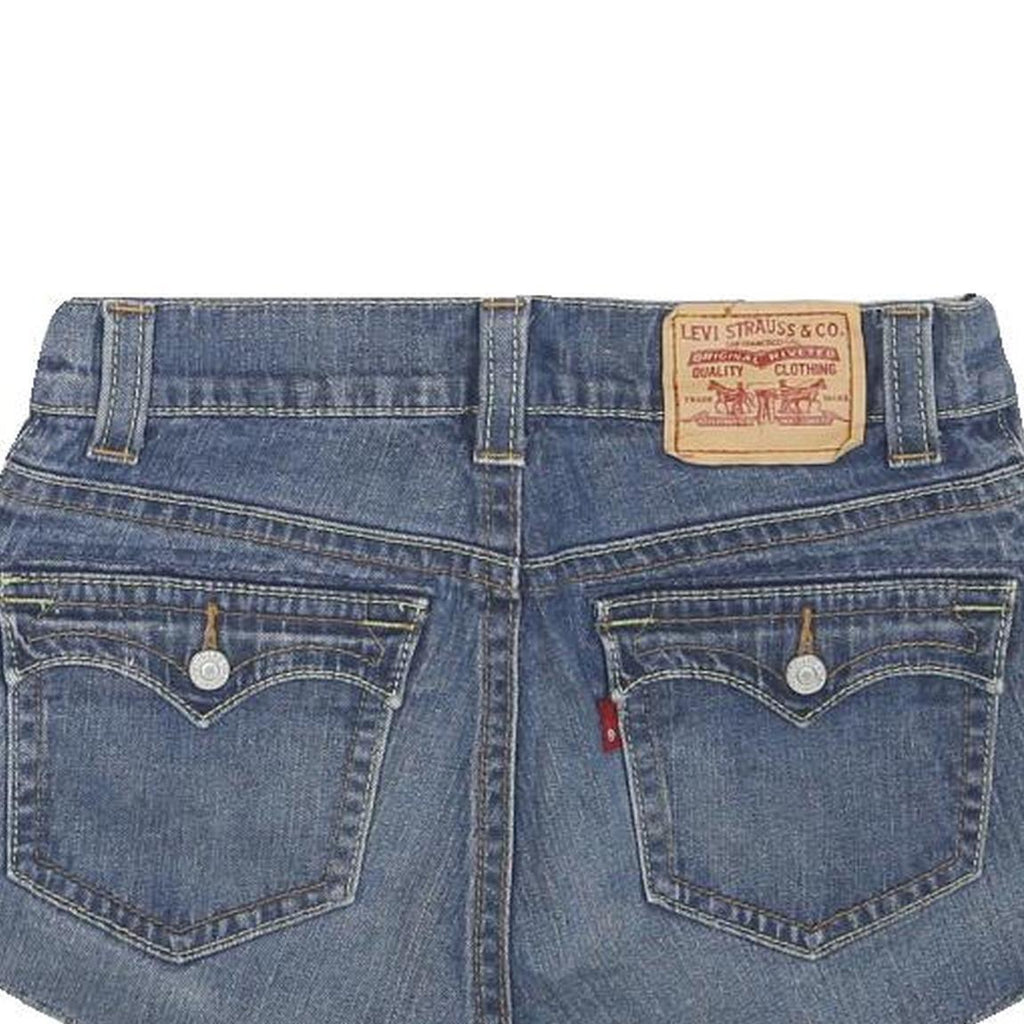 LEVI'S Womens Denim Blue Cut-Off Shorts L W32 Casual Summer Raw Hem