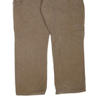 DICKIES Mens Regular Fit Jeans Brown Cotton Blend W40 L30 Workwear Zip Closure