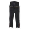 JUST CAVALLI Womens Slim Black Denim Jeans Zip W26 L30 Zipper Detail