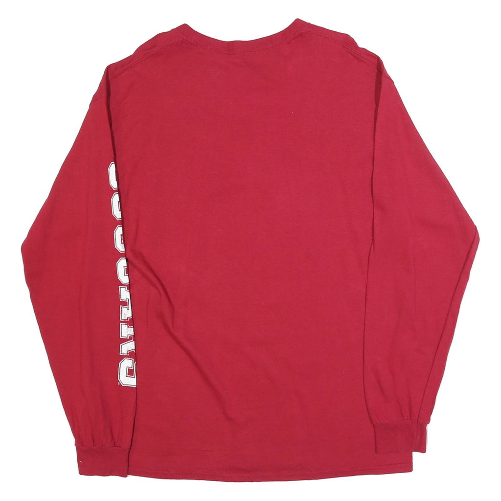 FANATICS Mens Red Washington State Graphic Long Sleeve Crew Neck T-Shirt L