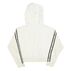 CHAMPION Womens White Zip Up Hoodie XL Cotton Blend Logo Tape Detail