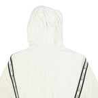 CHAMPION Womens White Zip Up Hoodie XL Cotton Blend Logo Tape Detail