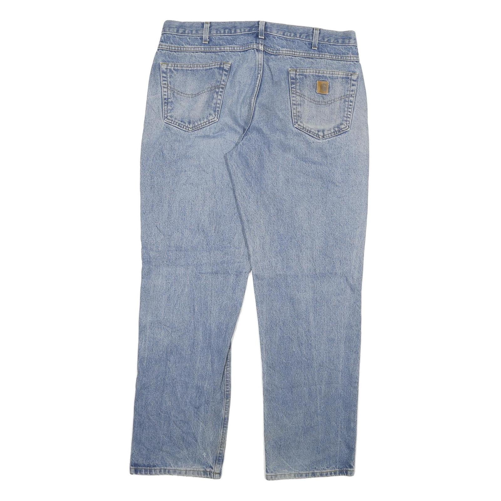 CARHARTT Mens Jeans Blue Relaxed Straight Denim Medium W40 L34 Casual Workwear