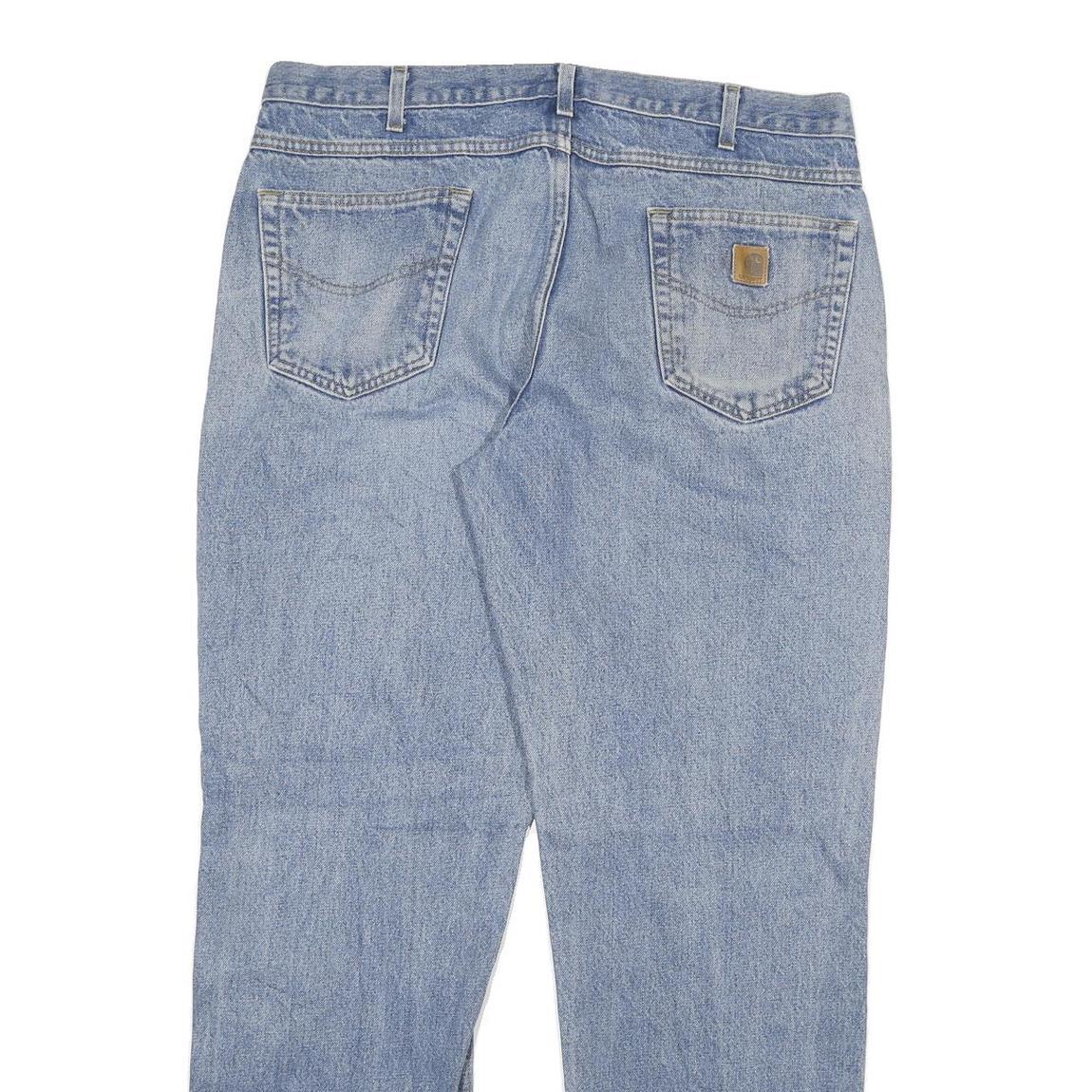 CARHARTT Mens Jeans Blue Relaxed Straight Denim Medium W40 L34 Casual Workwear