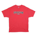 CHAMPION Mens Red Simpson Alumni Graphic T-Shirt 2XL Short Sleeve Crew Neck
