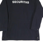 Mens Navy Jacket M Polyester Blend Plain Zip Security Style Securitas Logo