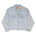 LEVI'S Mens Blue Denim Jacket M Cotton Blend Button Closure Classic Fit Casual