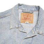 LEVI'S Mens Blue Denim Jacket M Cotton Blend Button Closure Classic Fit Casual