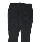 LANE BRYANT Womens Cotton Blend Black Relaxed Tapered Trousers W34 L27