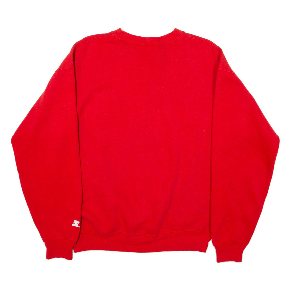 STARTER Atlanta Hawks Mens Sweatshirt Red USA L