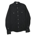 TRUE RELIGION Mens Black Shirt S Button Long Sleeve Cotton Blend Casual