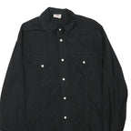 TRUE RELIGION Mens Black Shirt S Button Long Sleeve Cotton Blend Casual