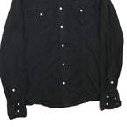 TRUE RELIGION Mens Black Shirt S Button Long Sleeve Cotton Blend Casual