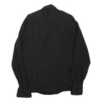 TRUE RELIGION Mens Black Shirt S Button Long Sleeve Cotton Blend Casual