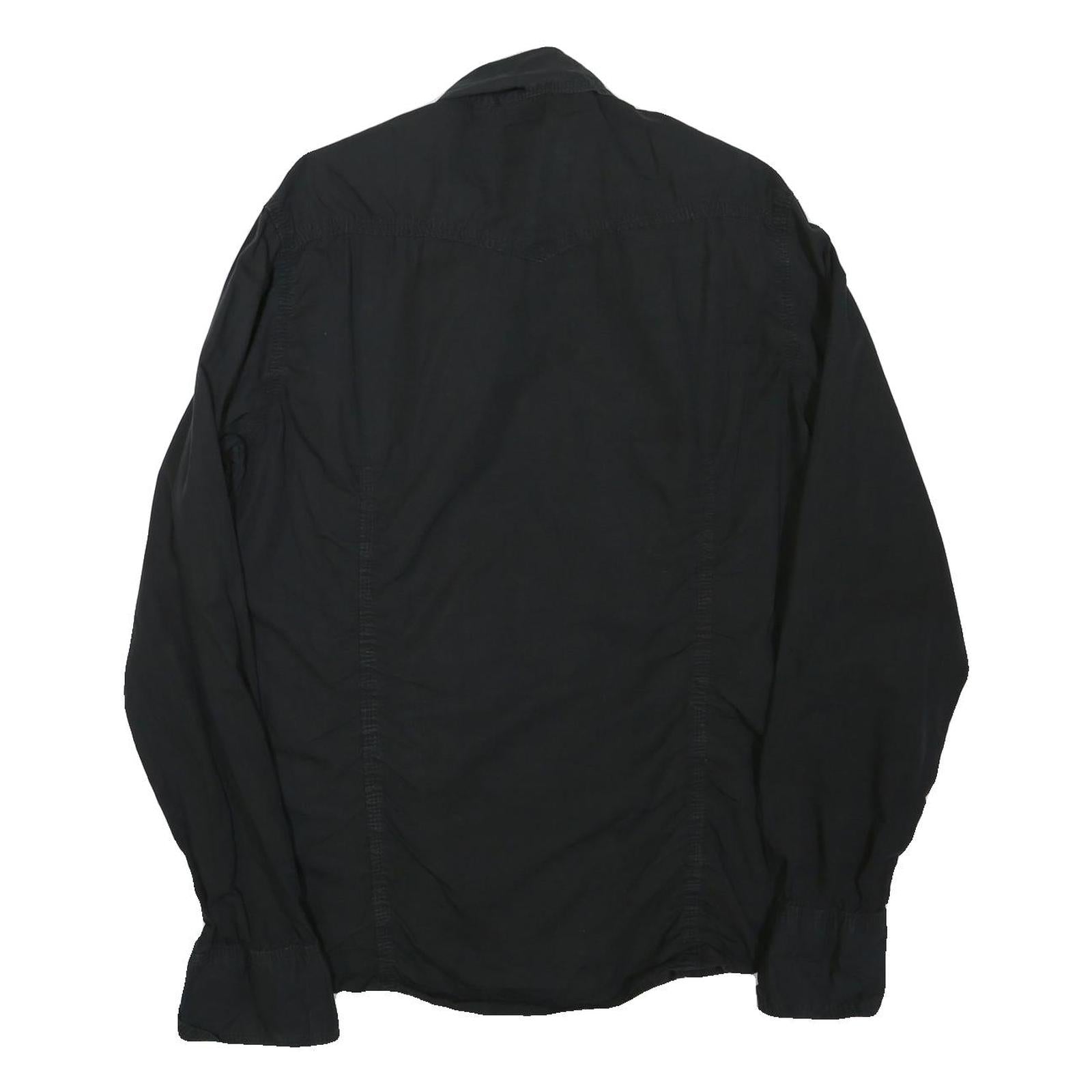 TRUE RELIGION Mens Black Shirt S Button Long Sleeve Cotton Blend Casual