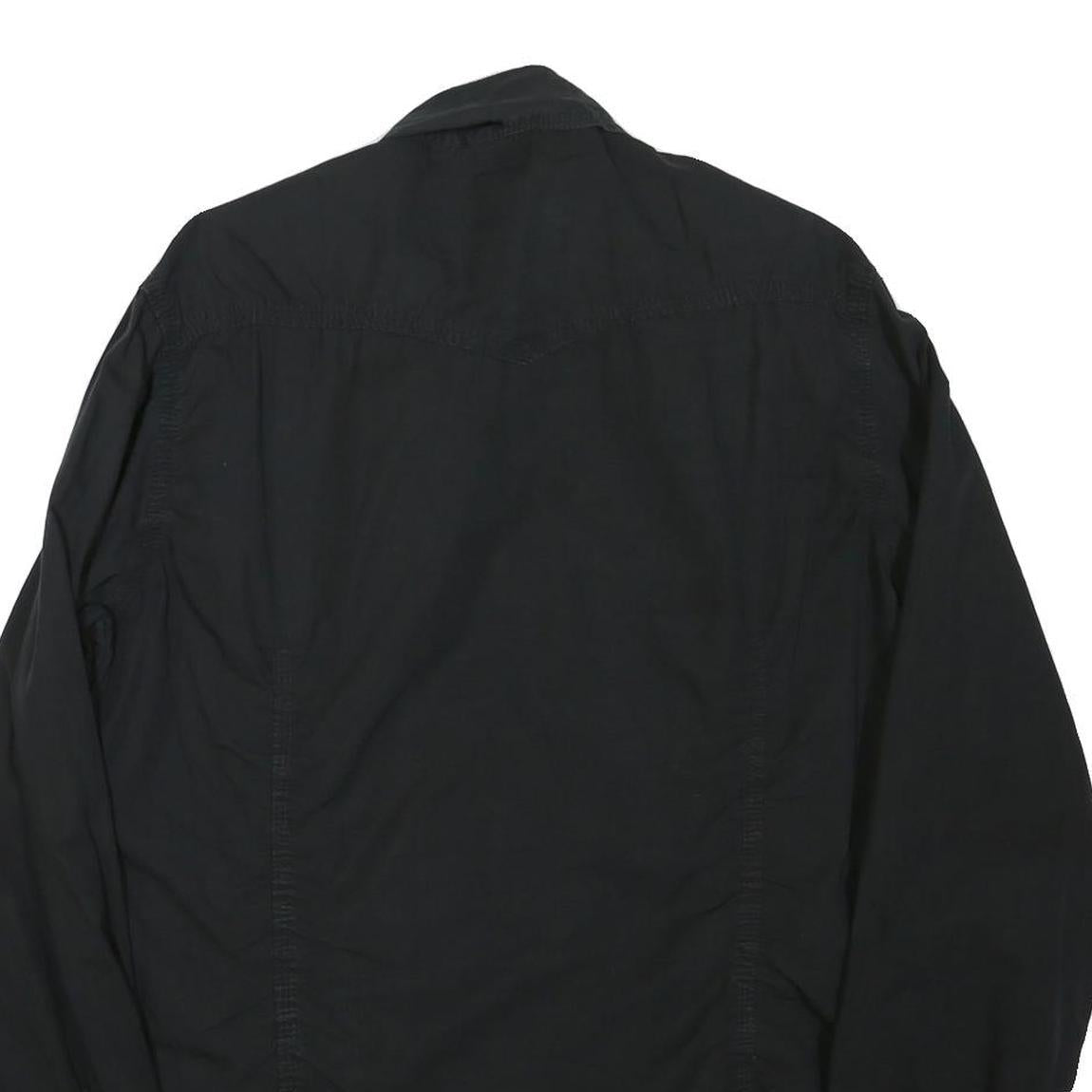 TRUE RELIGION Mens Black Shirt S Button Long Sleeve Cotton Blend Casual