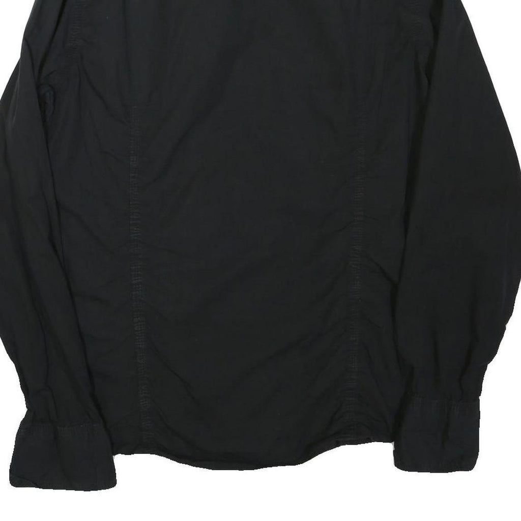 TRUE RELIGION Mens Black Shirt S Button Long Sleeve Cotton Blend Casual